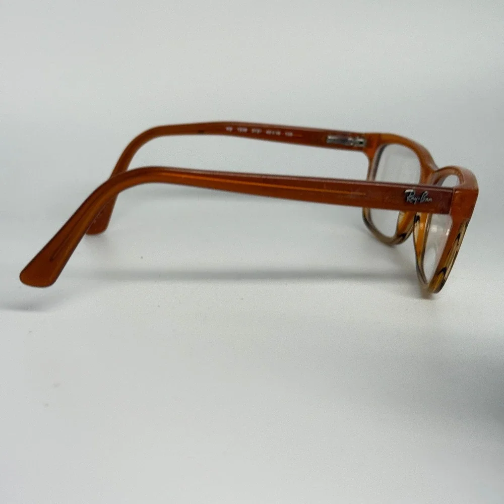 Ray-Ban RB‎ 1536 3732 Eyeglasses Frames Amber Brown Rectangle 48-16-130